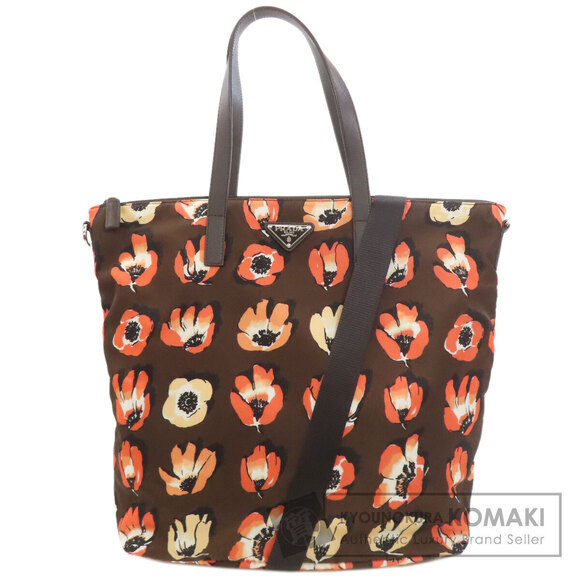 Prada Handbags - Prada Logo Flower Tote Bag